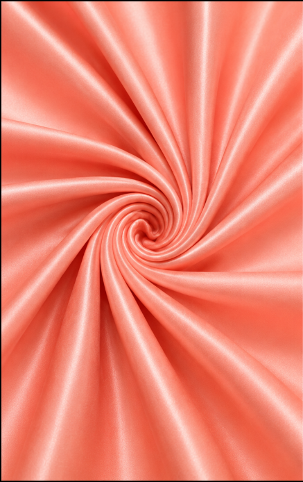 Coral Peach Mulberry Satin